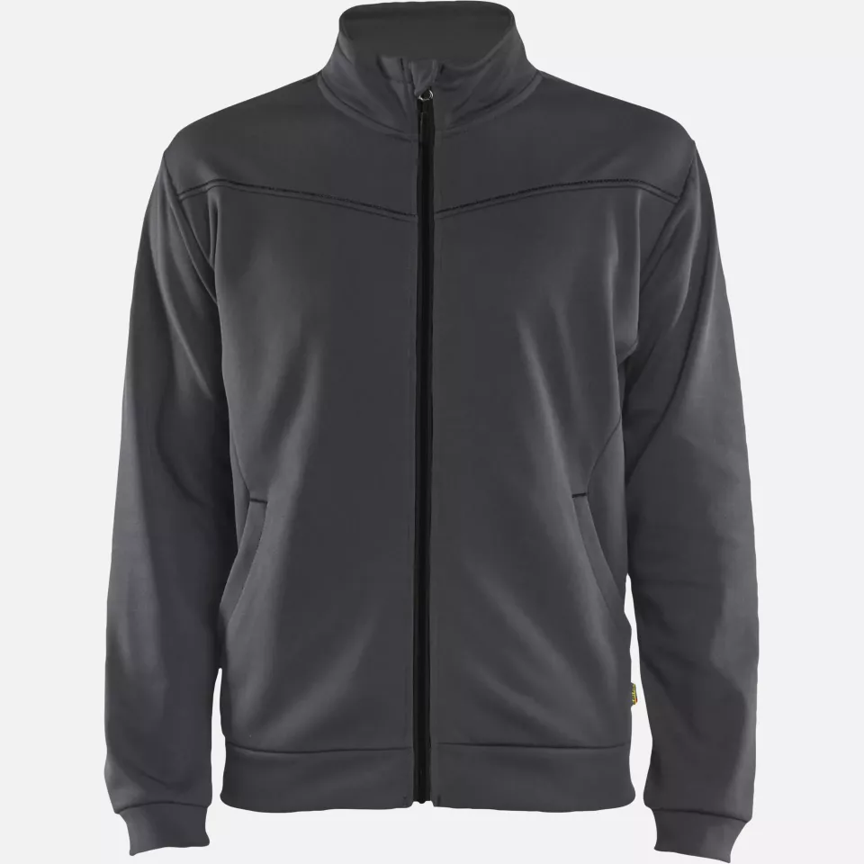 Blaklader 336225269699, Sweat Jacket with Zipper, Medium Grey/Black, image 1, gallery thumbnail