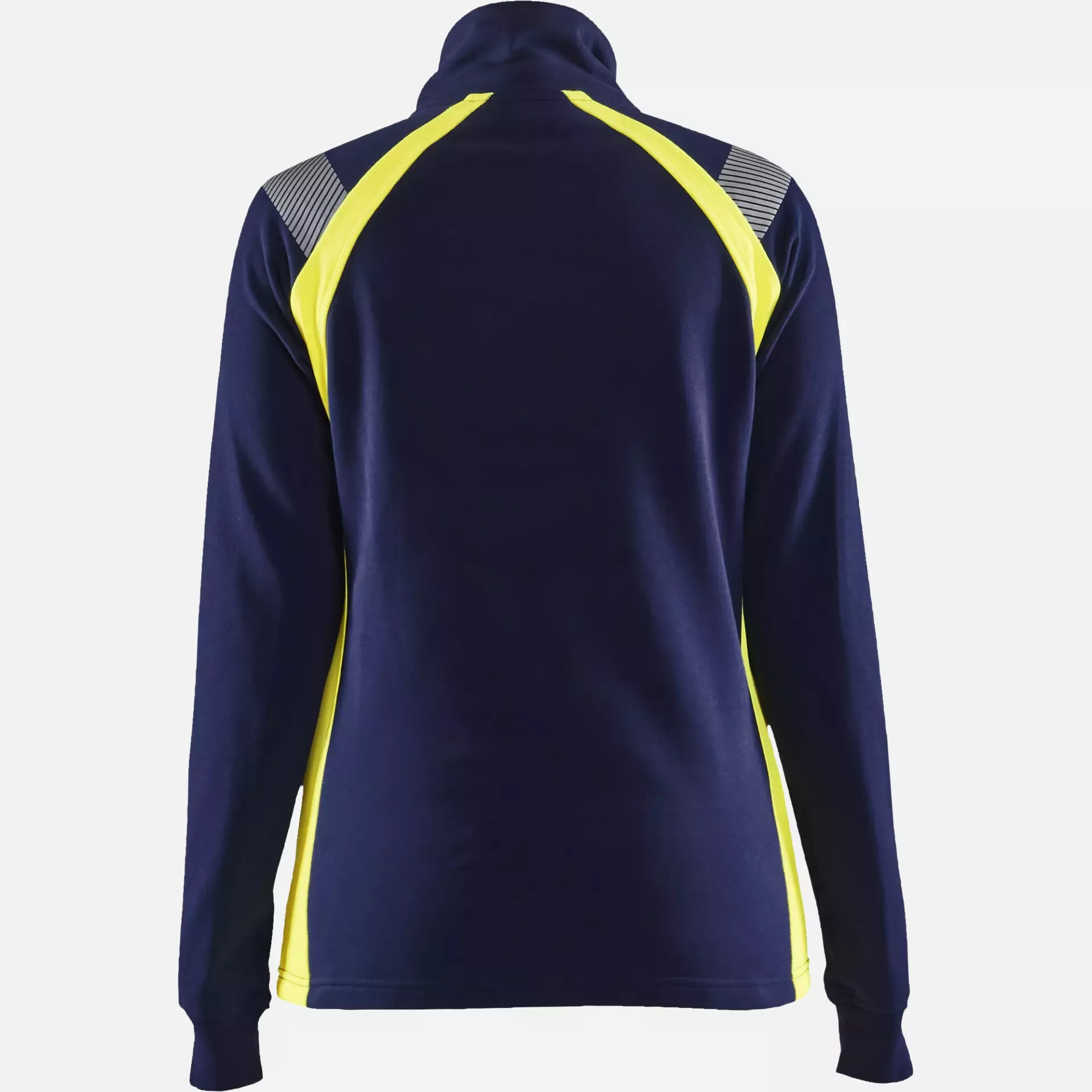 Blaklader 340311588933, Women's Half-Zip Sweatshirt, Navy/ Yellow, image 4
