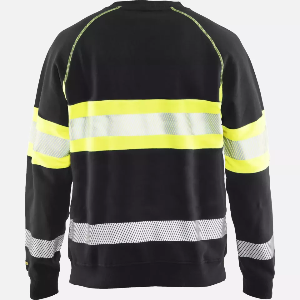 Blaklader 335911589933, High Vis Sweatshirt, Black/Yellow, image 4, gallery thumbnail