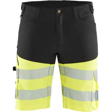 Blaklader High Vis Stretch Shorts, Black/Yellow