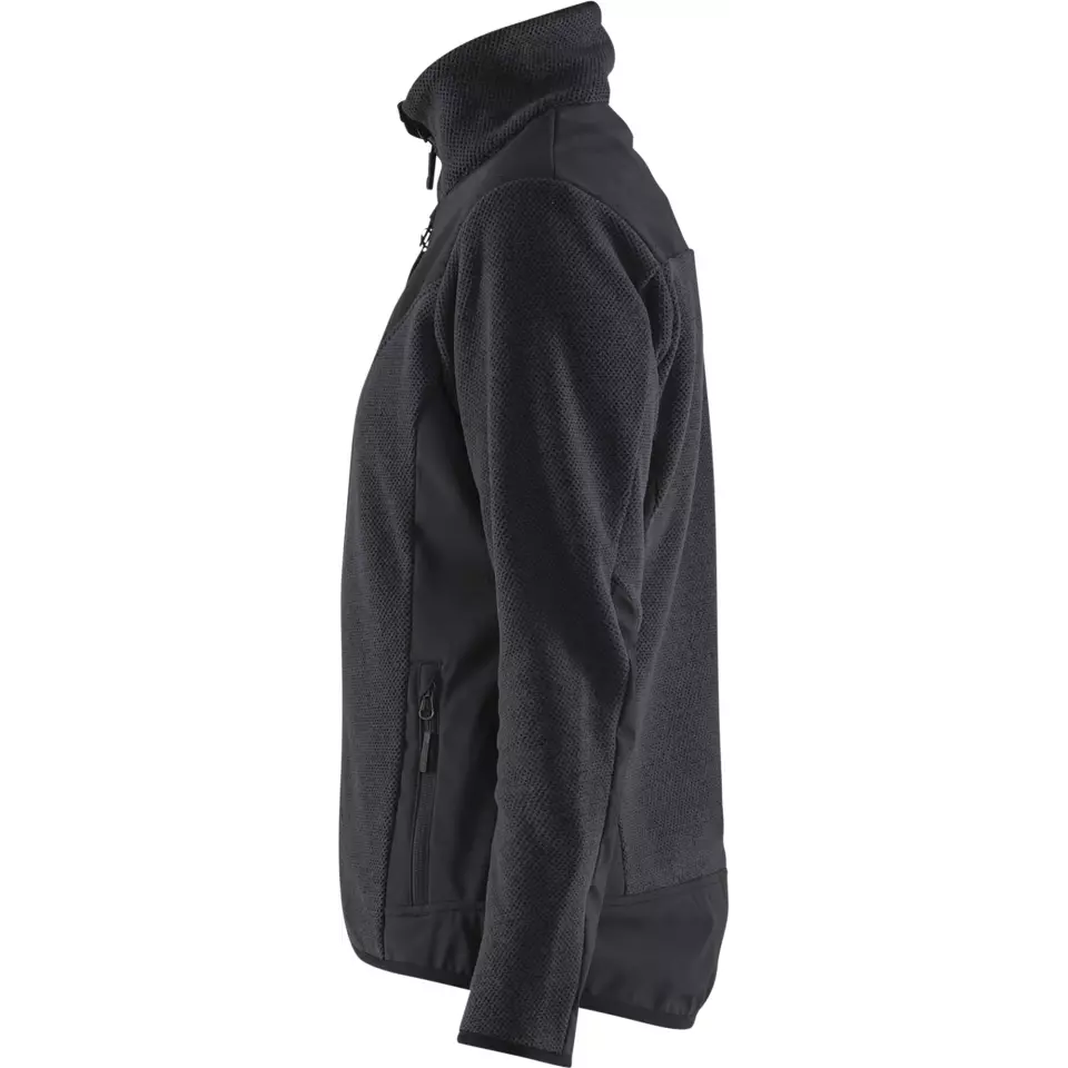 Blåkläder 594325369799, Women's Softshell Knitted Jacket, Dark Grey/Black, image 3, gallery thumbnail