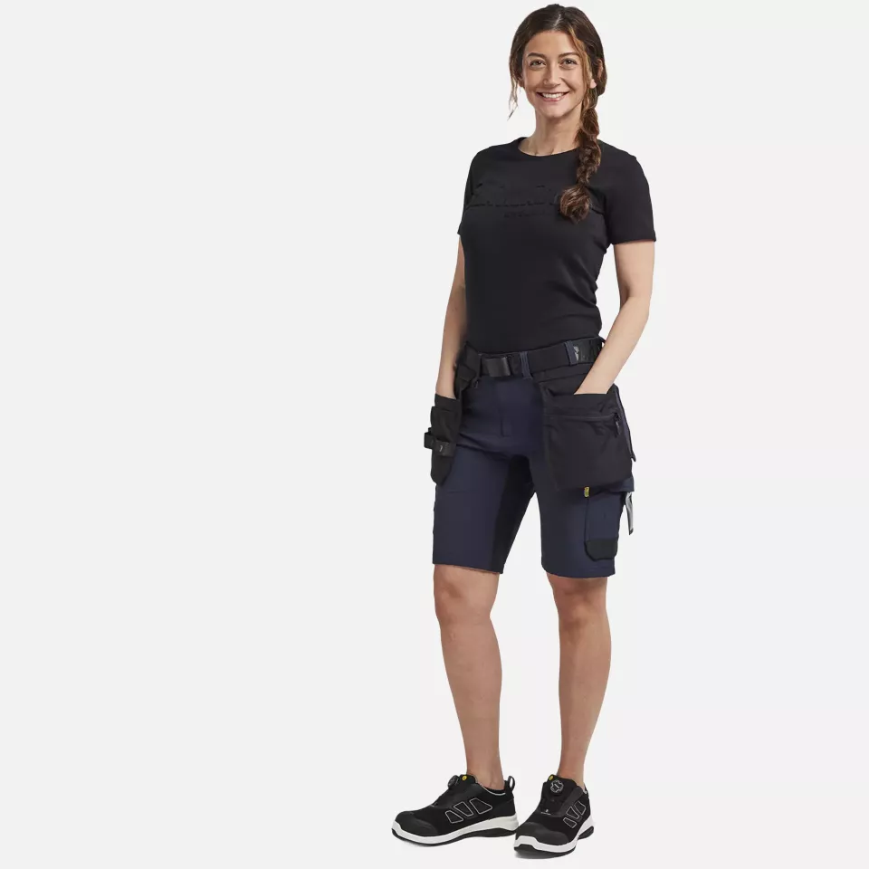 Blaklader 712416458699, Women's 4-Way Stretch Craftsman Shorts, Dark Navy/Black, image 5, gallery thumbnail