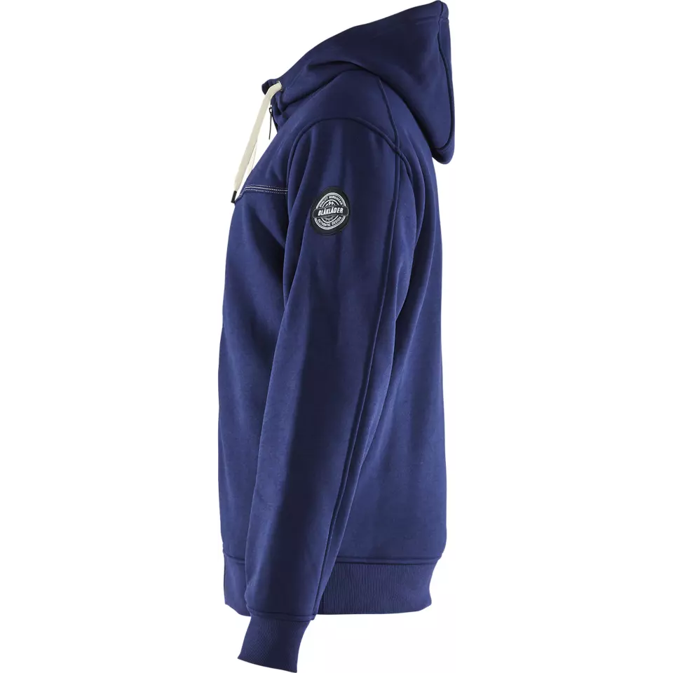 Blåkläder 493325148900, Pile Lined Hooded Sweatshirt, Navy Blue, image 3, gallery thumbnail