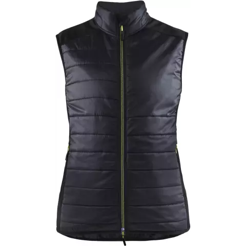  386420309933, Blaklader Damen Gefütterte Weste, Schwarz/Gelb