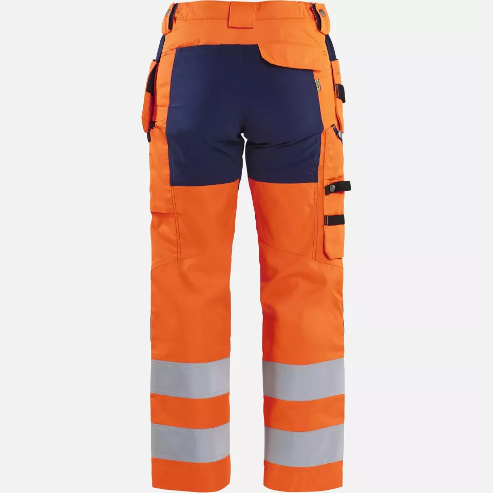 Blaklader 716318115389, High Vis Damen Stretch Arbeitshose, Orange/Marineblau, image 4, gallery thumbnail