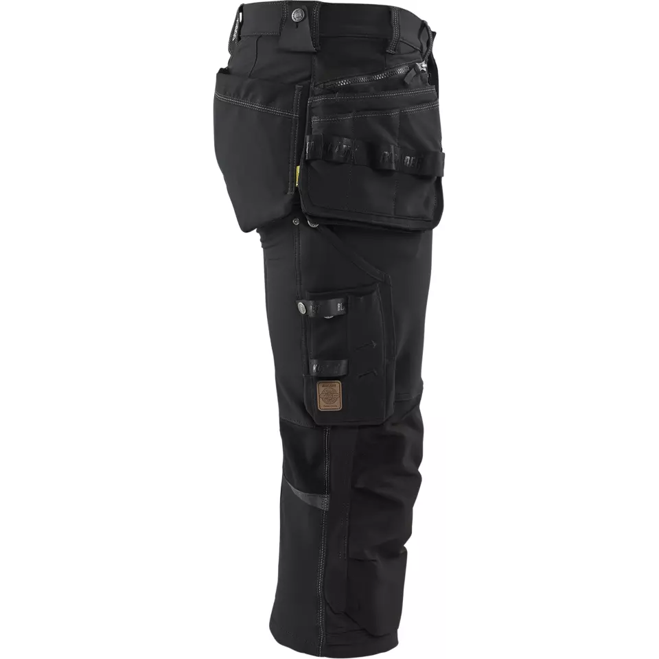 Blåkläder 179716449900, 4-Way Stretch Craftsman Pirate Shorts, Black, image 2, gallery thumbnail