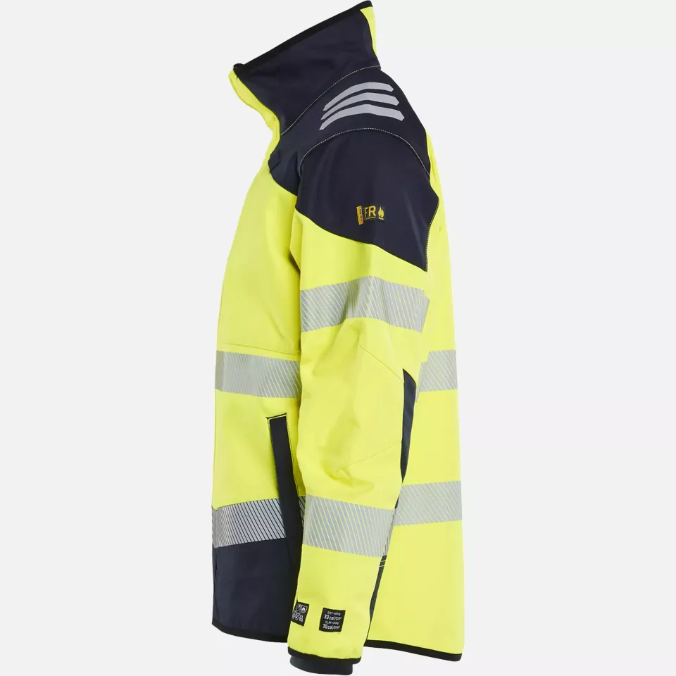 Blaklader 494815603389, Multi-Norm Softshell Jacket, Yellow/Navy, image 3, gallery thumbnail