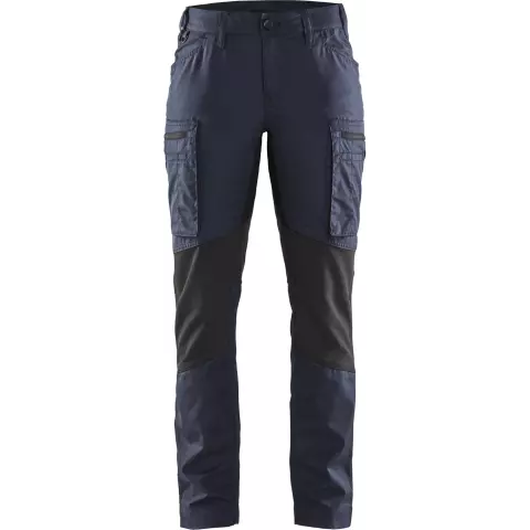 Blaklader Ladies Stretch Work Trousers, Dark Navy/Black