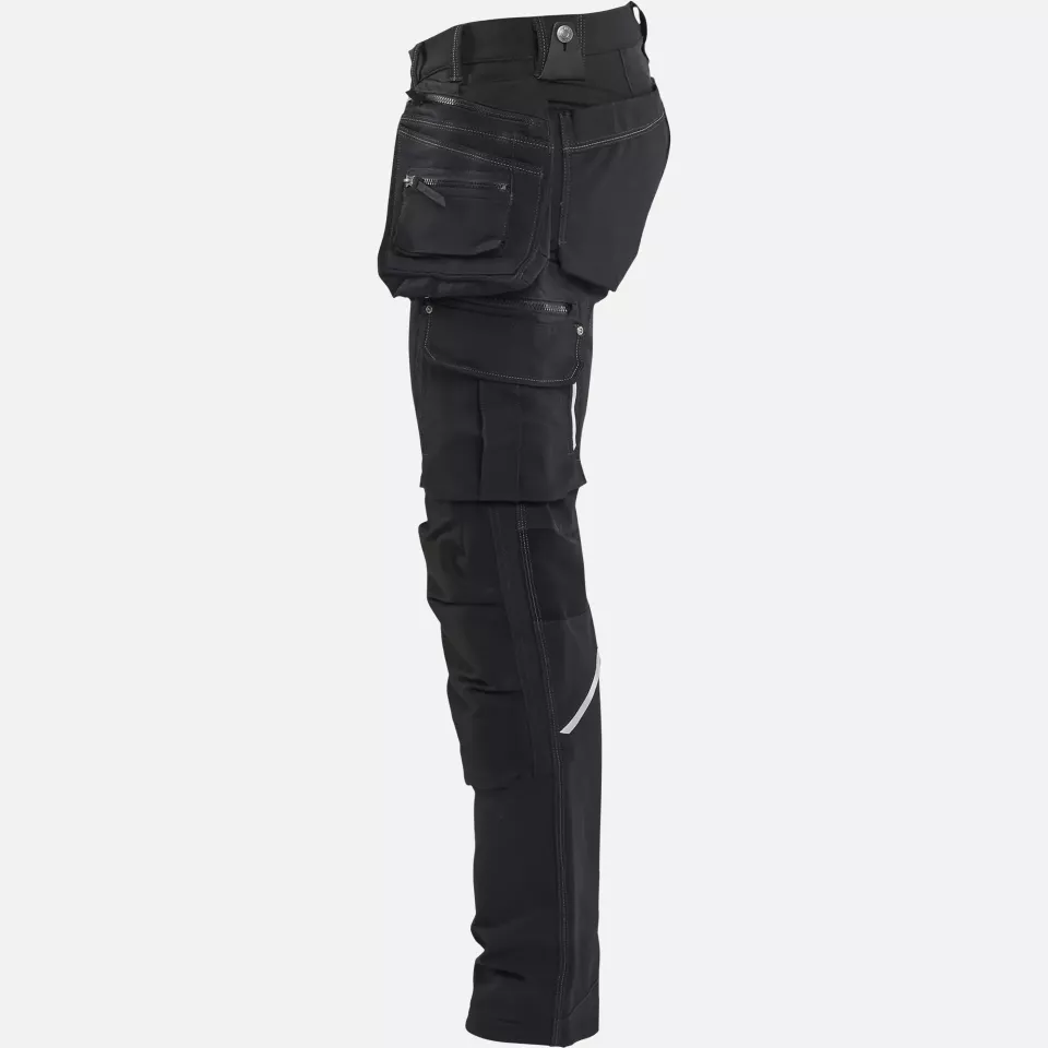 Blaklader 199816449900, X1900 4-Way Stretch Craftsman Work Trousers, Black, image 2, gallery thumbnail