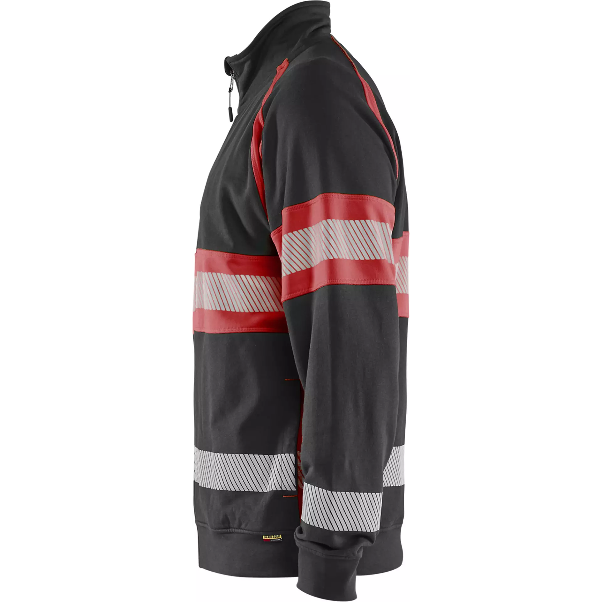 Blaklader 355111589955, High Vis Sweatjacke, Schwarz/High Vis Rot, image 3