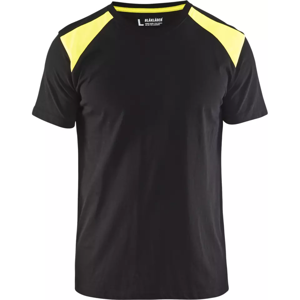 Blåkläder 337910429933, T-Shirt, Black/Yellow, image 1, gallery thumbnail