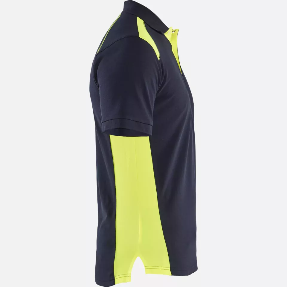 Blaklader 332410508633, Polo Shirt, Dark Navy/Yellow, image 2, gallery thumbnail