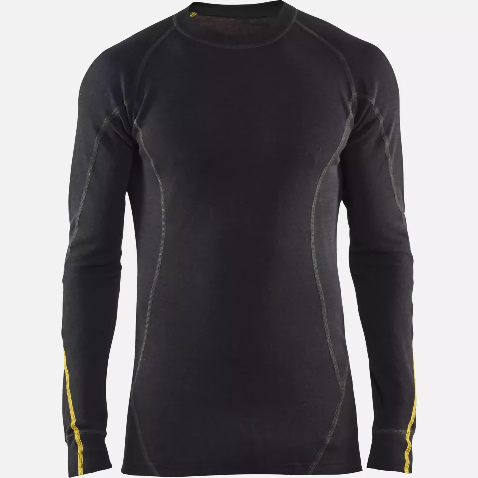 Blaklader 479410759900, Merino Wool Flame Resistant Undershirt, Black, image 1, gallery thumbnail