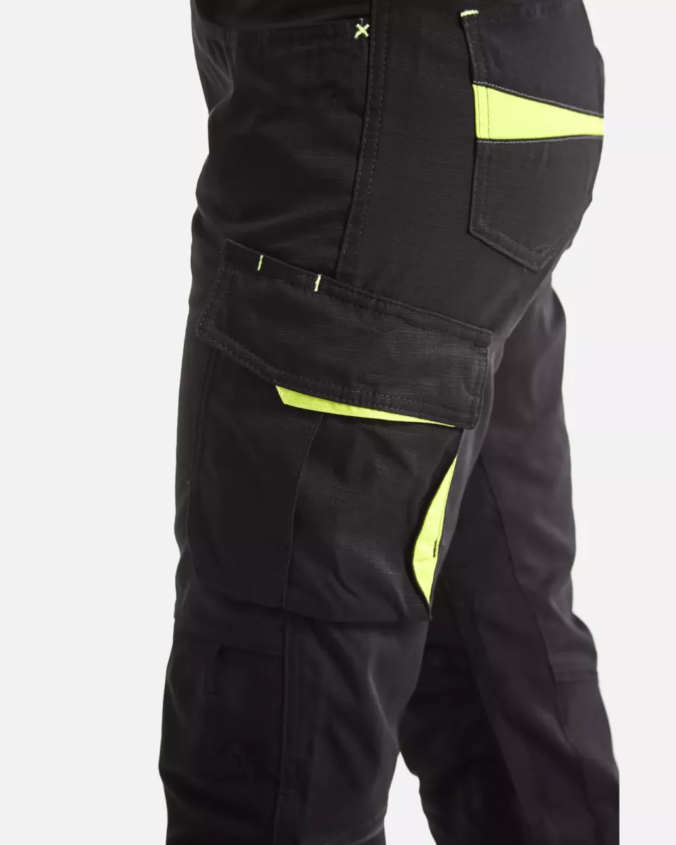 Blaklader 719513309933, Damen Stretch Arbeitshose, Schwarz/Gelb, image 8, gallery thumbnail