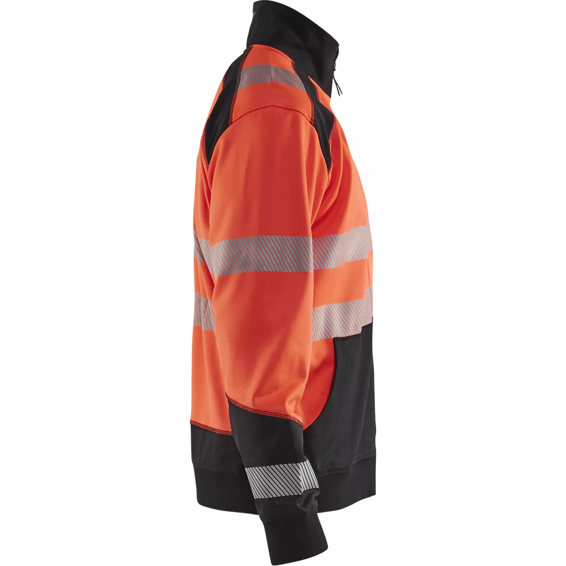 Blåkläder 355825285599, High Vis Reißverschluss Sweatshirt, Rot/Schwarz, image 2