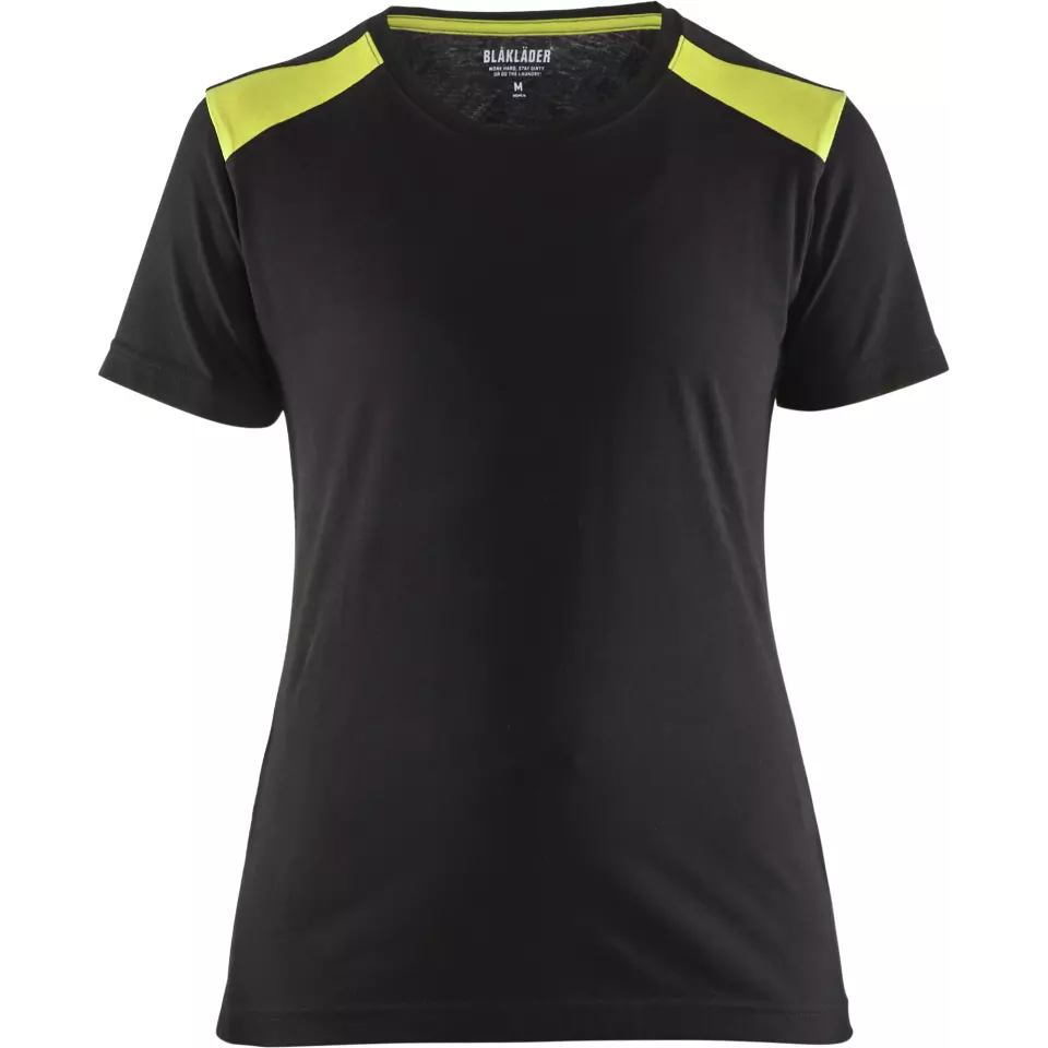 Blaklader 347910429933, Ladies T-Shirt, Black/Yellow