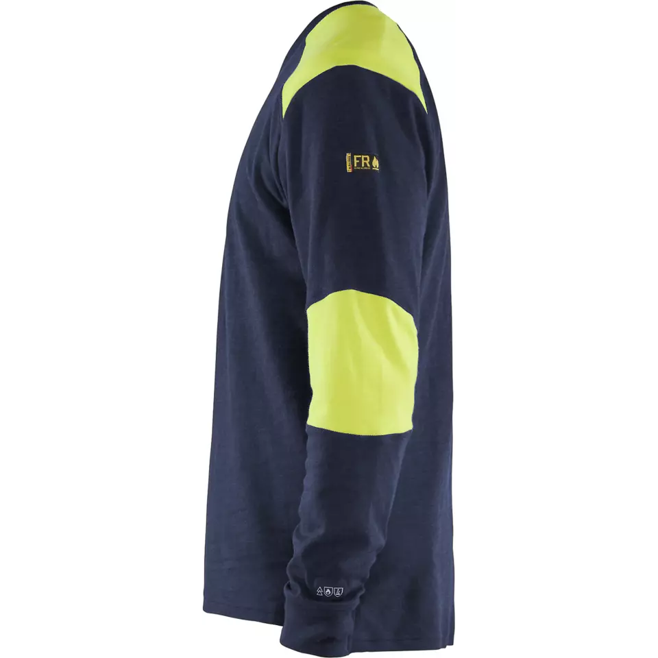 Blaklader 345717618933, Flammschutz Langarm Shirt, Marineblau/ Gelb, image 3, gallery thumbnail