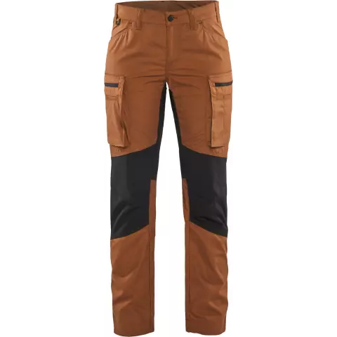 Blaklader Ladies Stretch Work Trousers, Rust/Black