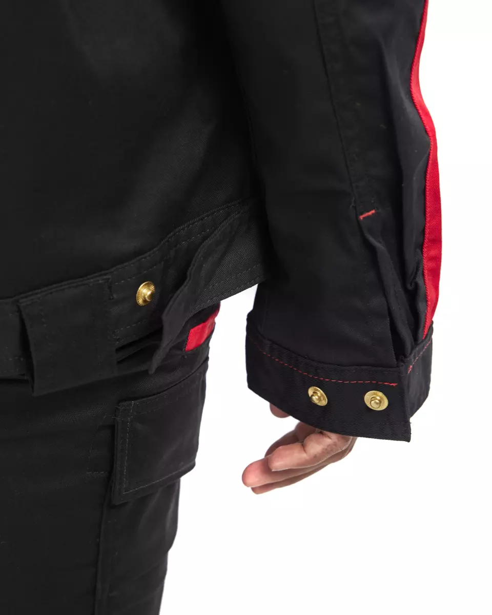 Blaklader 444318329956, Ladies Stretch Industry Jacket, Black/Red, image 9, gallery thumbnail
