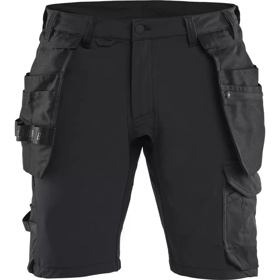 Blåkläder 170216459900, 4-Way Stretch Craftsman Shorts, Black, image 1, gallery thumbnail