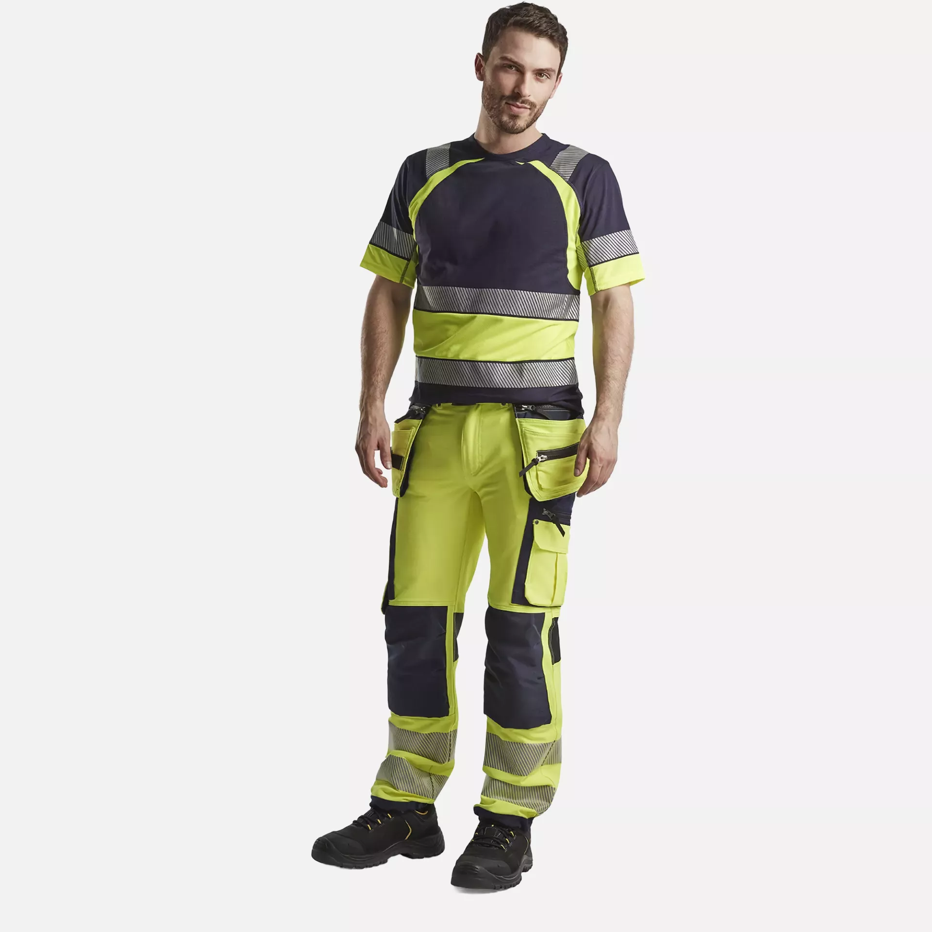 Blaklader 342110308833, High Vis T-Shirt, Marineblau/Gelb, image 6