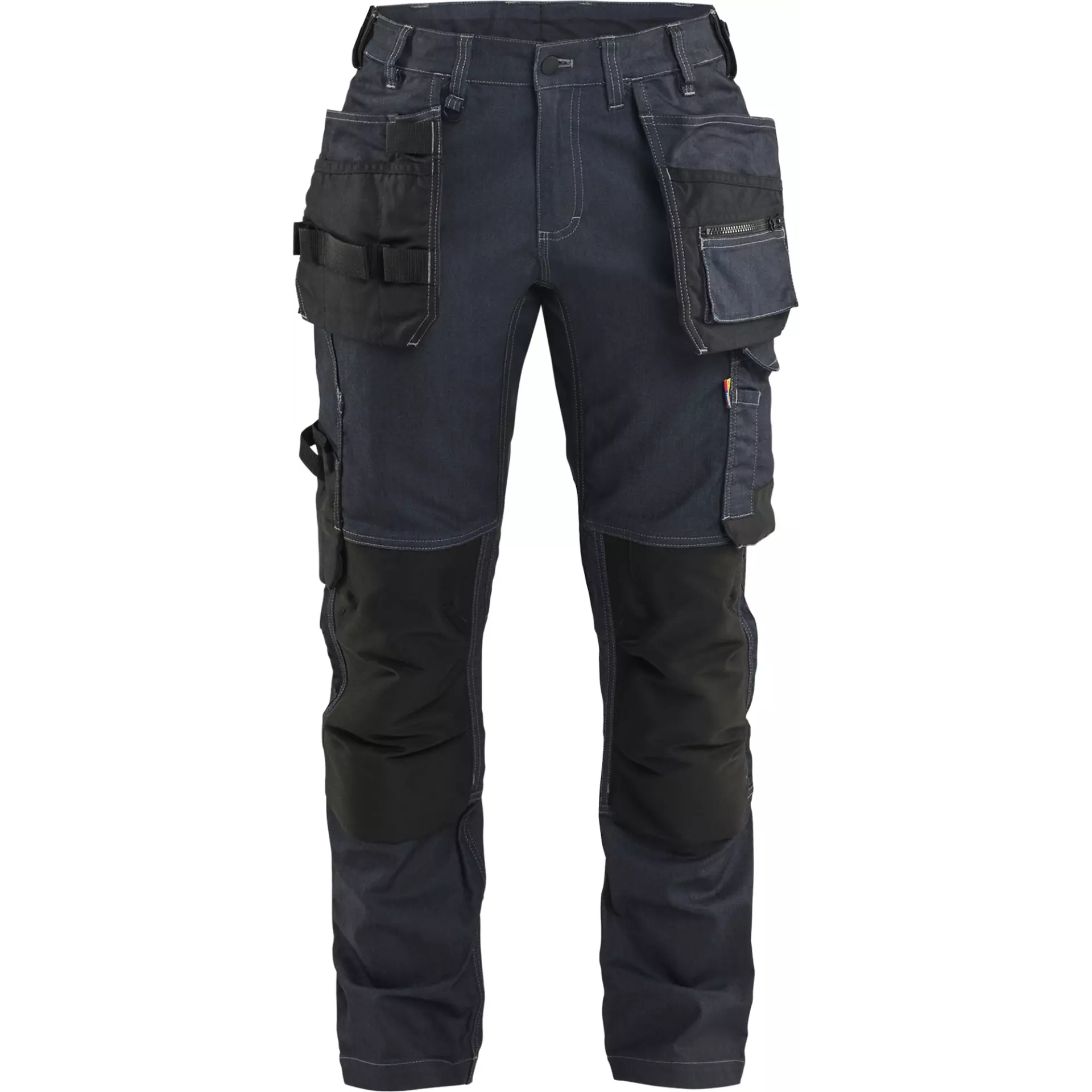 Blaklader 713211418999, Ladies' Stretch Denim Craftsman Work Trousers, Navy Blue/Black, image 1