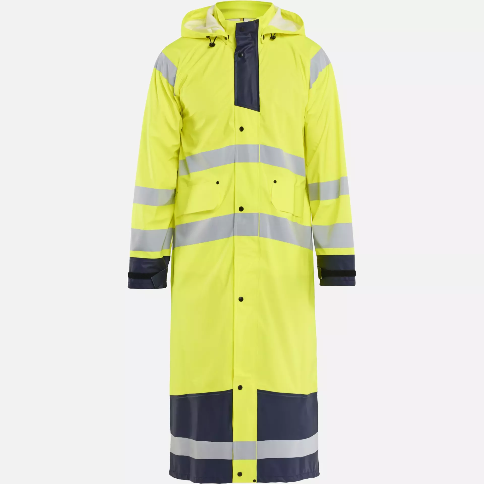 Blaklader 432520003389, High Vis Raincoat, Yellow/Navy, image 1