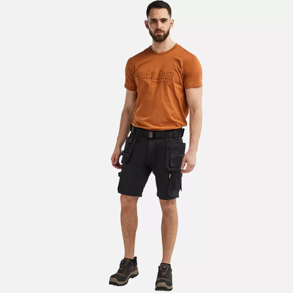Blaklader 175218329900, Stretch Craftsman Shorts, Black, image 5, gallery thumbnail