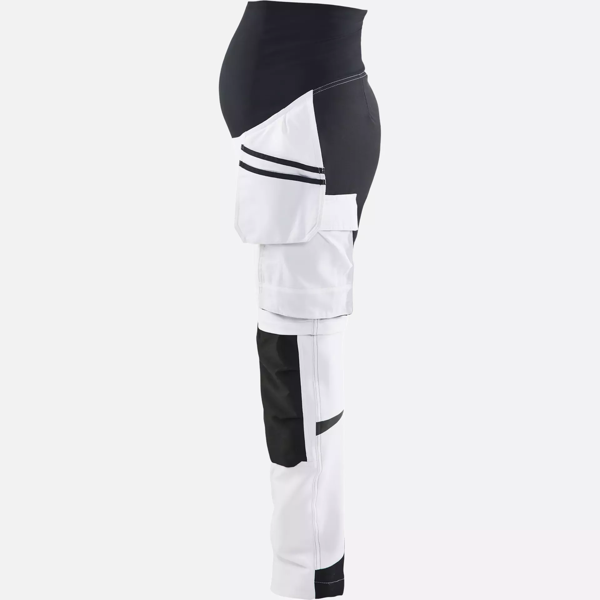 Blaklader 710216421099, Zip-Off Painter Maternity Trousers, White/Black, image 3