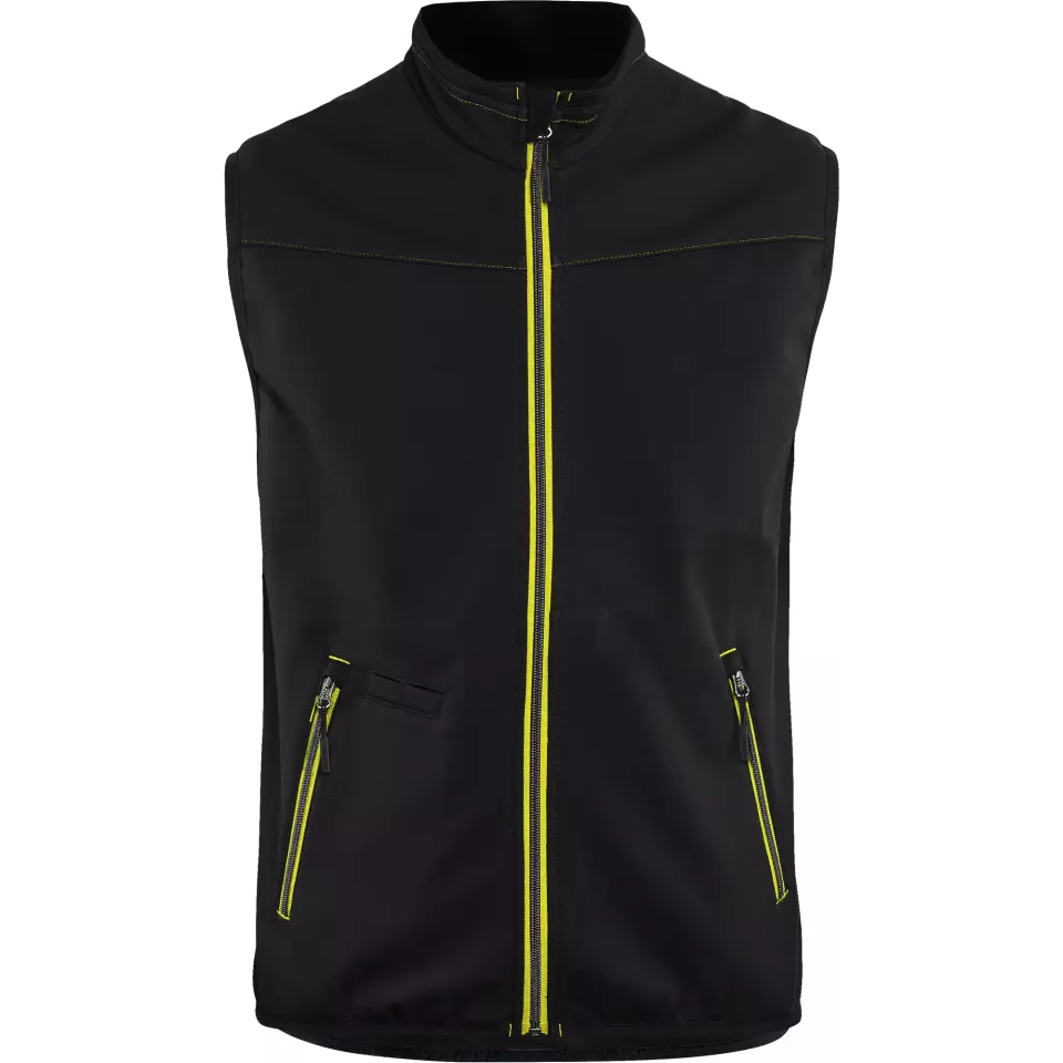 Blaklader 385025169933, Softshell Vest, Black/Yellow