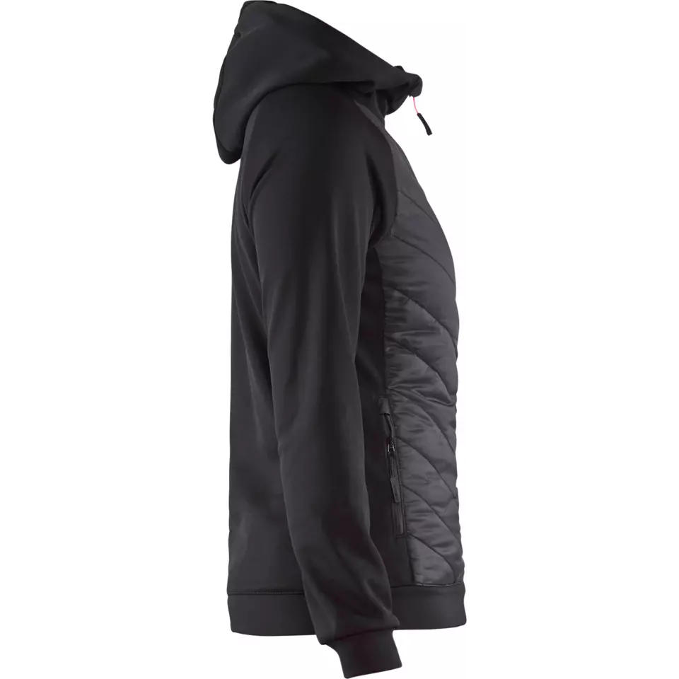 Blåkläder 346425269956, Ladies Hybrid Sweatshirt, Black/Red, image 2, gallery thumbnail