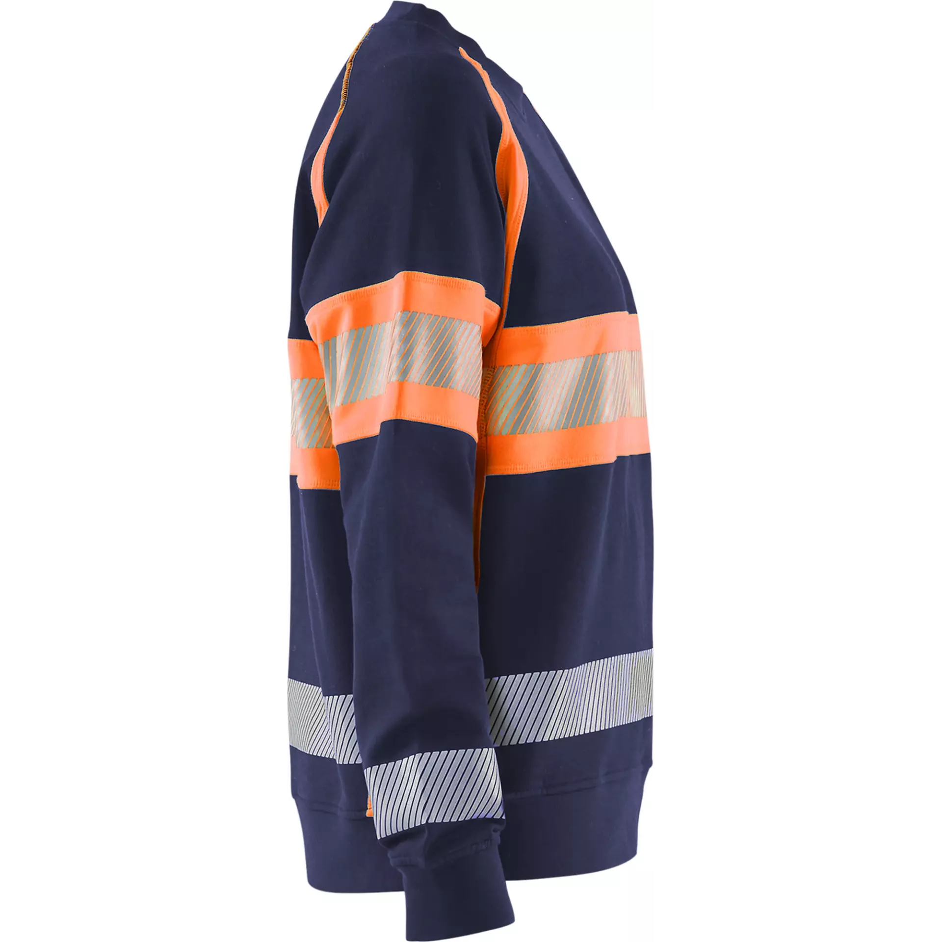 Blåkläder 340911588953, High Vis Women's Sweatshirt, Navy Blue/Orange, image 2