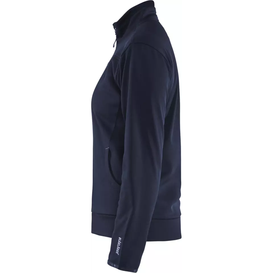 Blåkläder 339425268699, Ladies' Zip Sweatshirt, Dark Navy Blue/Black, image 3, gallery thumbnail