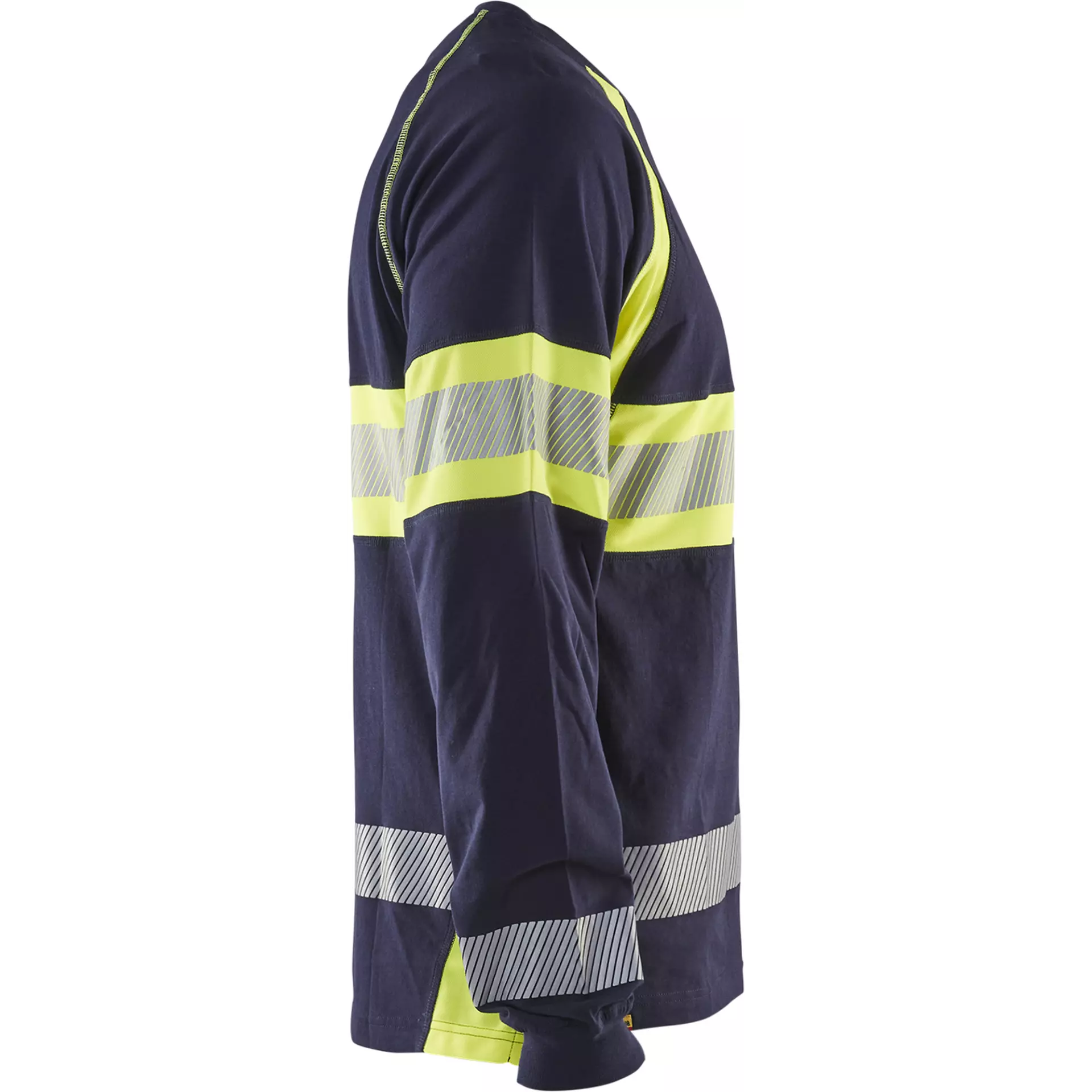 Blaklader 351010308833, High Vis Long Sleeve Shirt, Navy Blue/Yellow, image 2