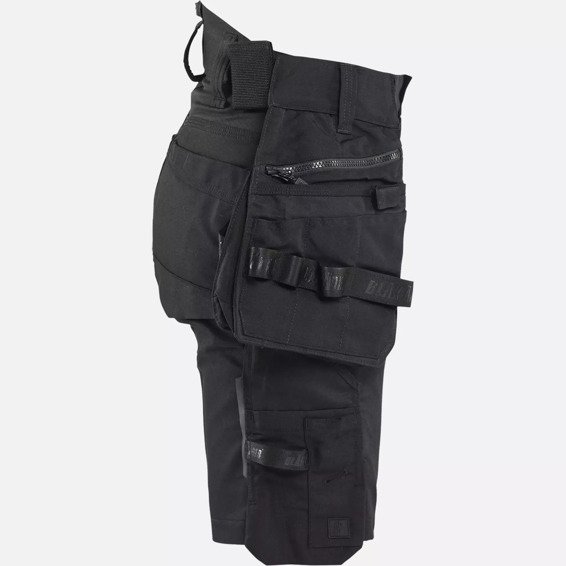 Blaklader 717511499999, STRIKER Ladies Stretch Craftsman Shorts, Black/Black, image 2