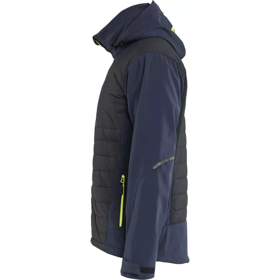Blåkläder 474325138633, Hybrid Jacket, Dark Navy/Yellow, image 3, gallery thumbnail