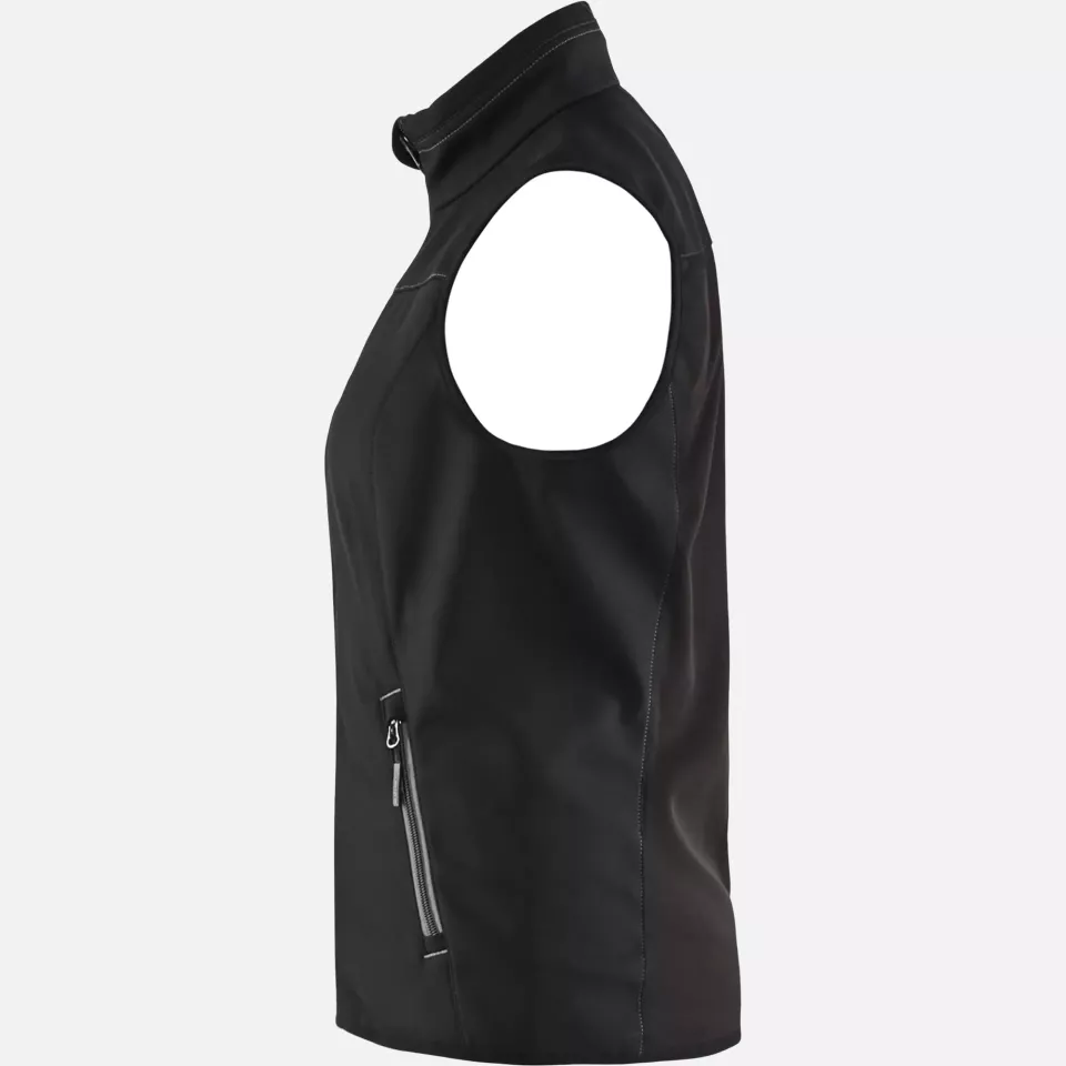 Blaklader 385125169998, Ladies Softshell Vest, Black/Dark Grey, image 3, gallery thumbnail