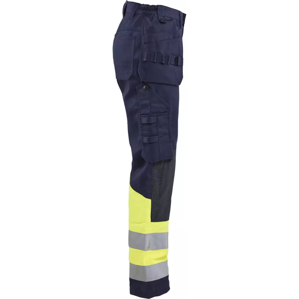 Blaklader 708115148933, Multi-Norm Ladies Work Trousers, Navy/Yellow, image 2, gallery thumbnail