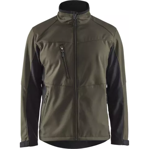 Blaklader Softshell Jacket, Dark Olive Green/Black