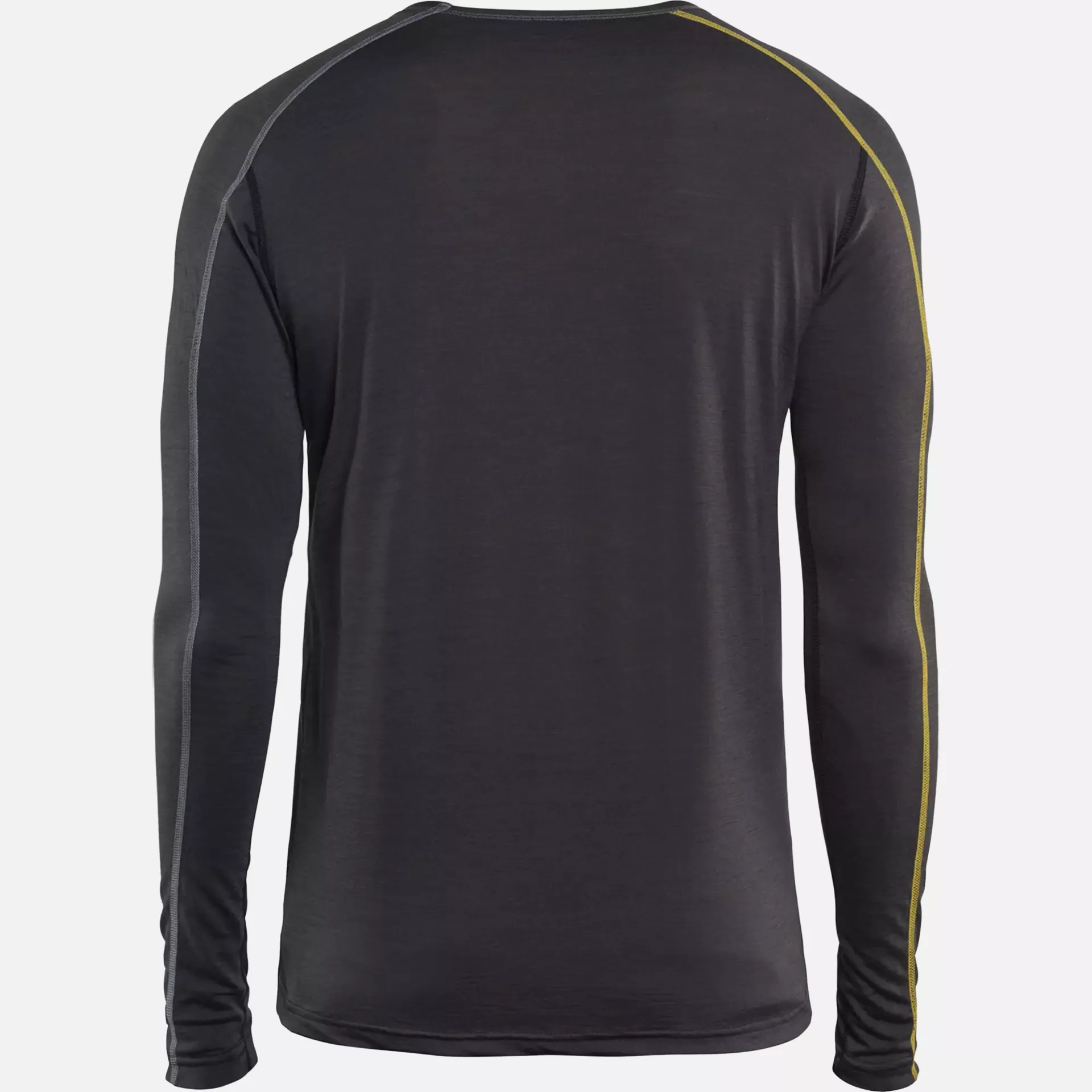 Blaklader 479917349835, XLIGHT Merino Wool Undershirt, Dark Grey/Yellow, image 4