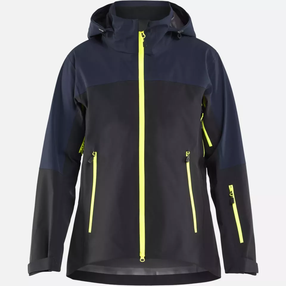 Blaklader 470819168633, Striker Ladies Stretch Shell Jacket, Dark Navy/High Vis Yellow, image 1, gallery thumbnail