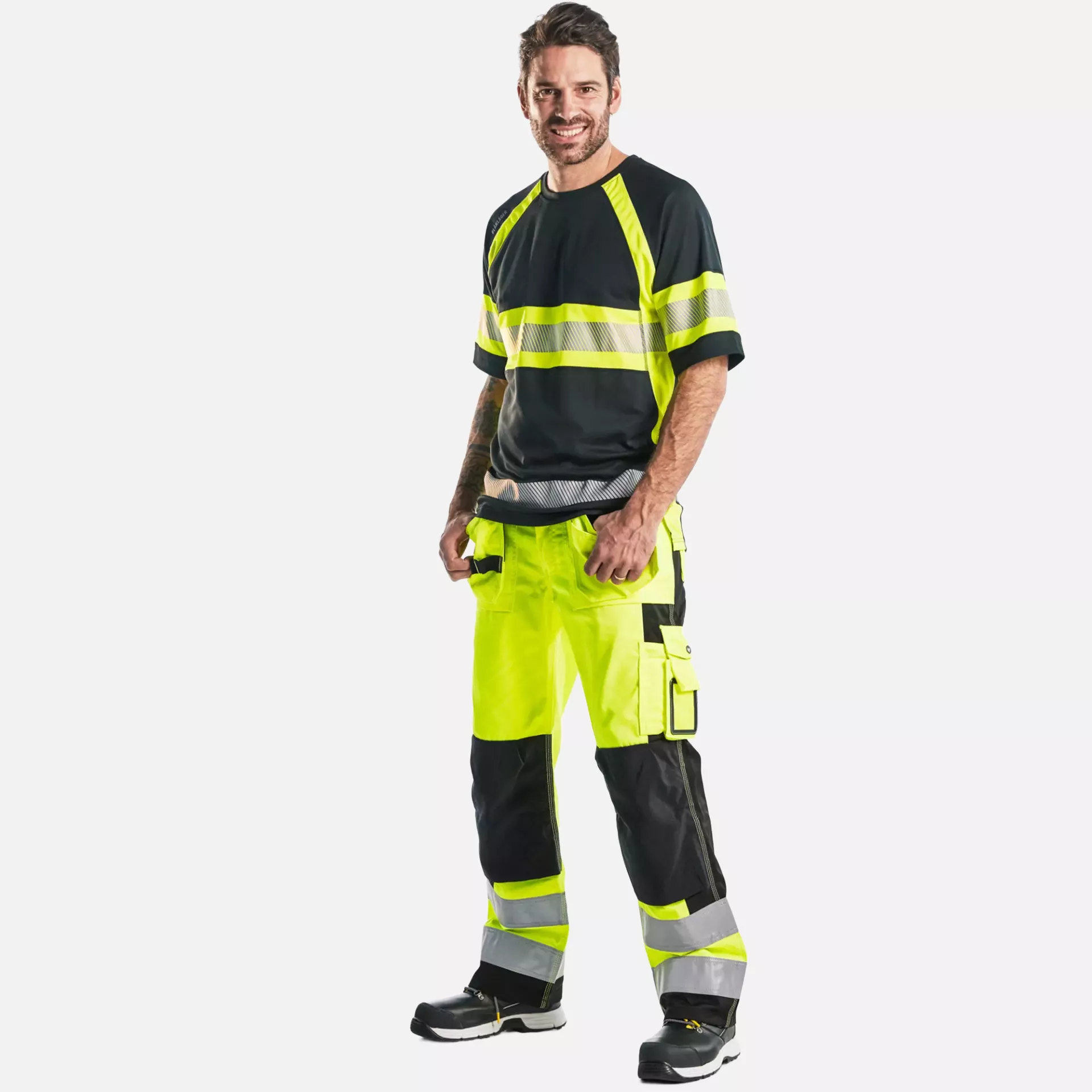 Blaklader 333710519933, High Vis UV Schutz T-Shirt, Schwarz/Gelb, image 5