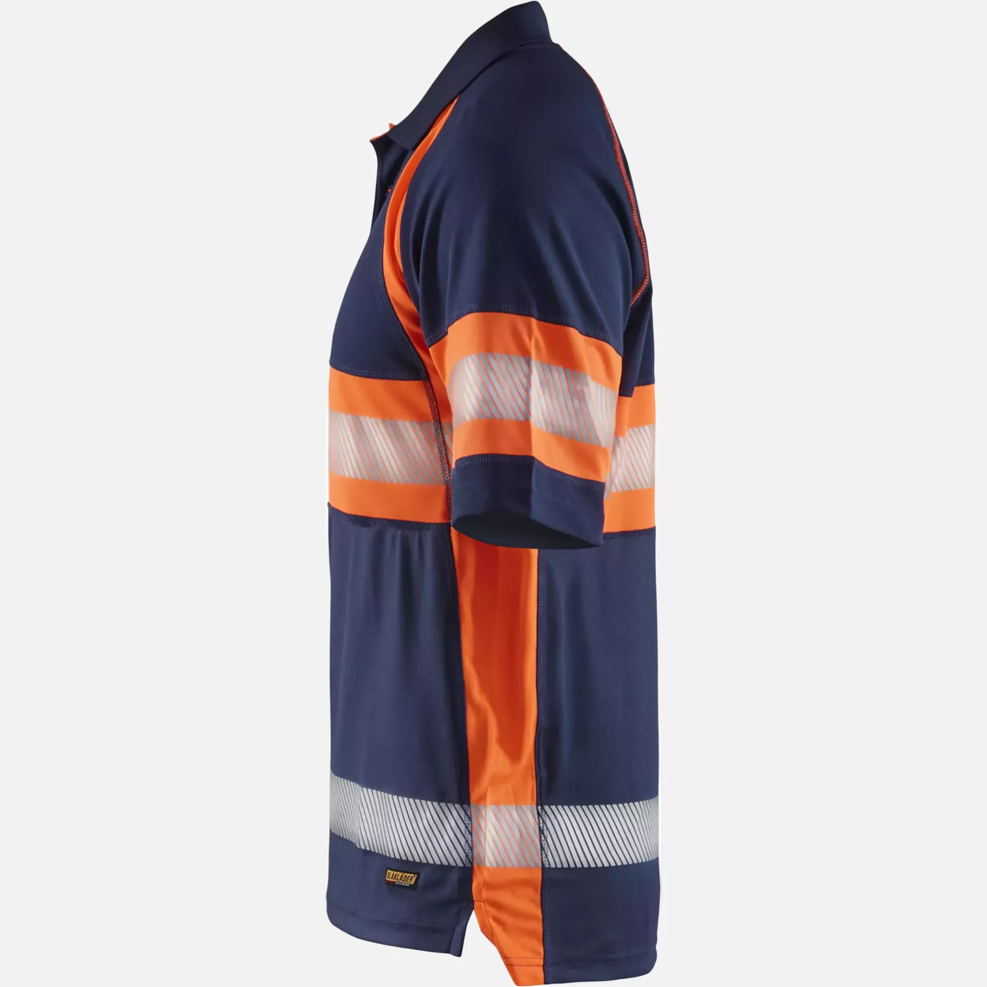 Blaklader 333810518953, High Vis UV Protection Polo Shirt, Navy Blue/Orange, image 3