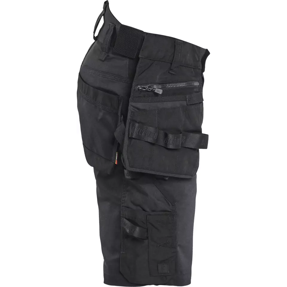 Blaklader 197211499999, STRIKER Stretch Craftsman Shorts, Black/Black, image 2, gallery thumbnail