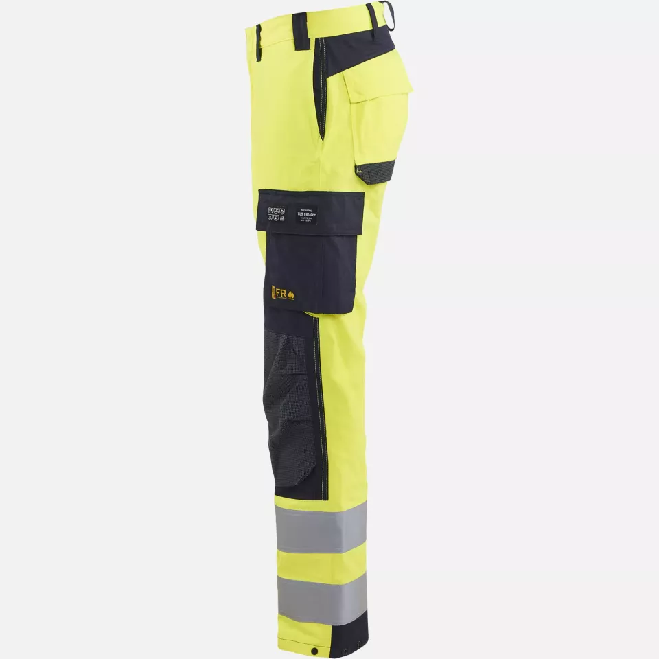 Blaklader 158815123389, Multinorm Work Trousers, Yellow/Navy Blue, image 3, gallery thumbnail