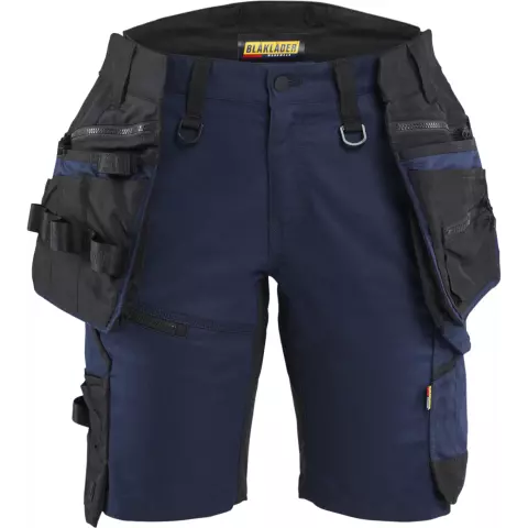 Blaklader STRIKER Ladies Stretch Craftsman Shorts, Dark Navy/Black