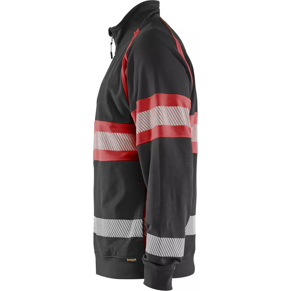 Blaklader 355111589955, High Vis Sweatjacke, Schwarz/High Vis Rot, image 3, gallery thumbnail