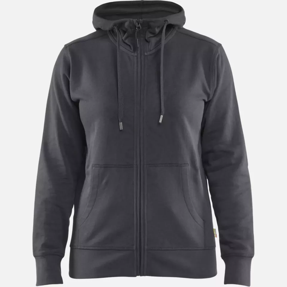 Blaklader 339511589600, Ladies Zip Hoodie, Mid Grey, image 1, gallery thumbnail