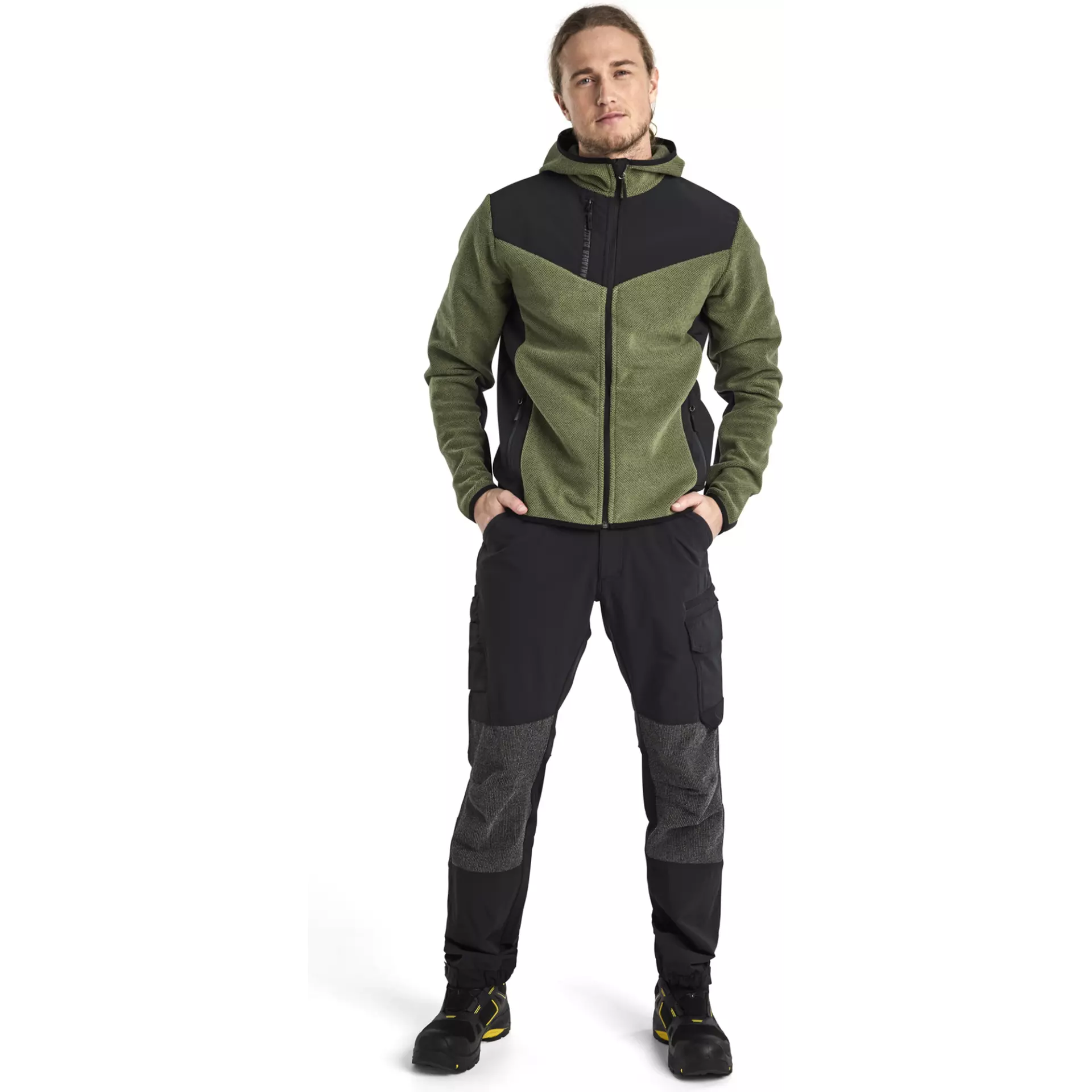 Blåkläder 594025364199, Softshell Strickjacke, Herbstgrün/Schwarz, image 5