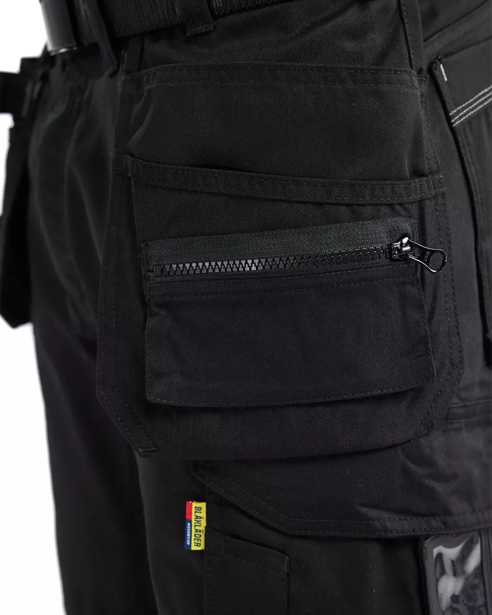 Blaklader 175218329900, Stretch Craftsman Shorts, Black, image 6, gallery thumbnail